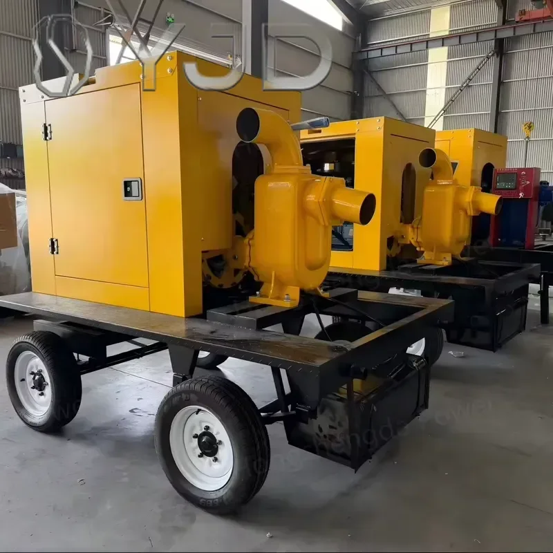 Diesel Mobile Drainage Drought Resistance Flood Prevention Sewage Discharge Trailer Water Drainage Pump Truck