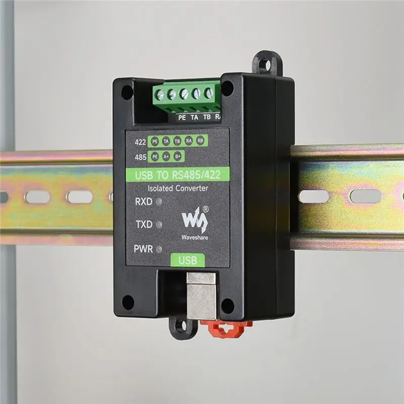 A72Z  USB to RS485/422 Rail-Type Industrial Isolated Converter FT232/SP485 Chip FT232RNL 300Bps-3Mbps USB Converter