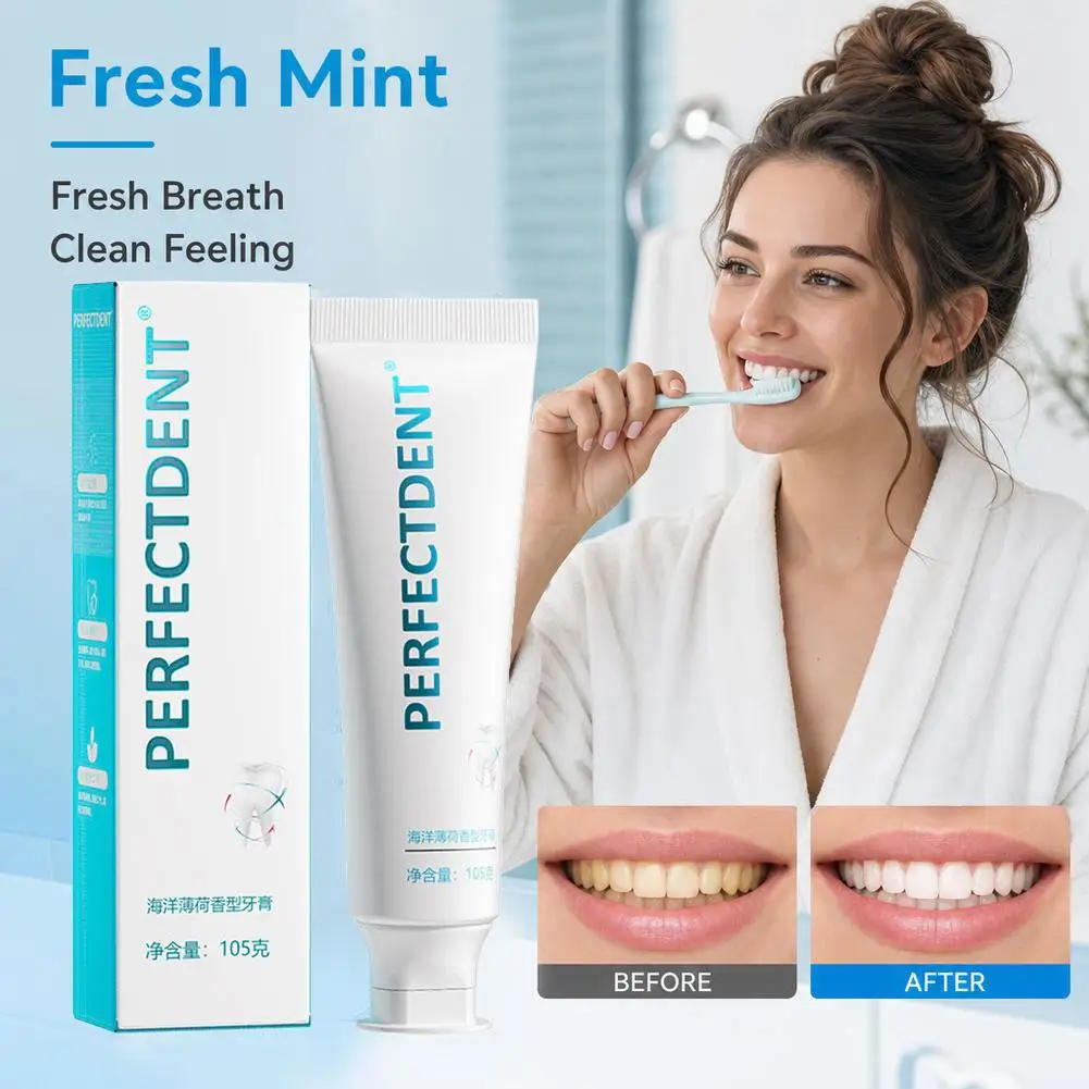 Three Kinds Of Efficacy Toothpaste 105G Whitening Fresh Breath Strong Teeth Daily Oral Care Mint Flavor Toothpaste For Home Use