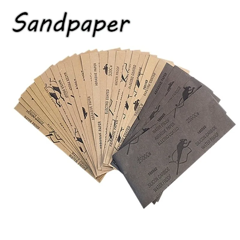 Sandpaper Set Silicon Carbide Waterproof Abrasive Sheets for Wood Metal Auto Furniture Craft Polishing Sanding