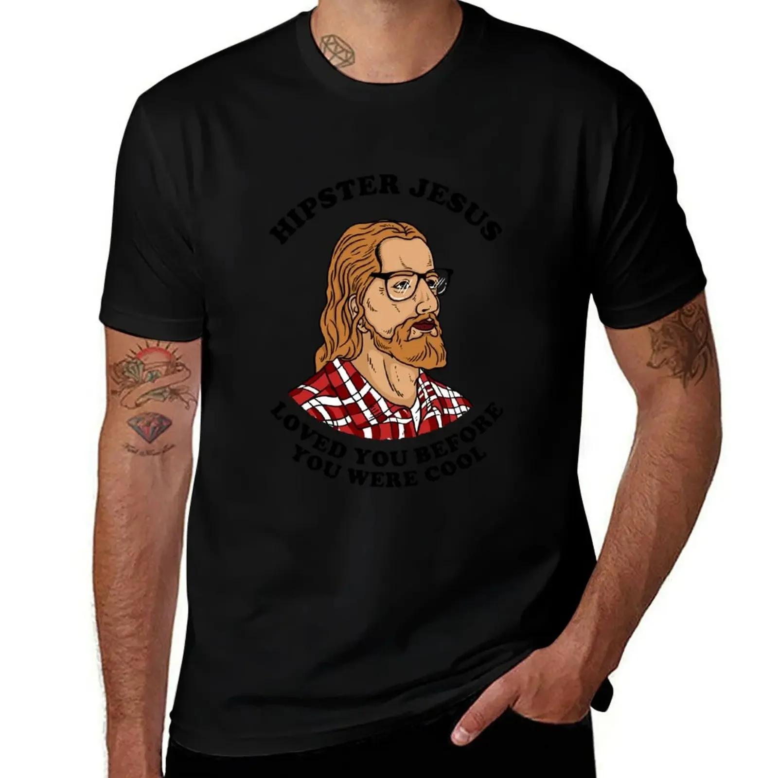 

Hipster Jesus Loved You Before You Were Cool T-Shirt designer shirts oversizeds mens plain t shirts