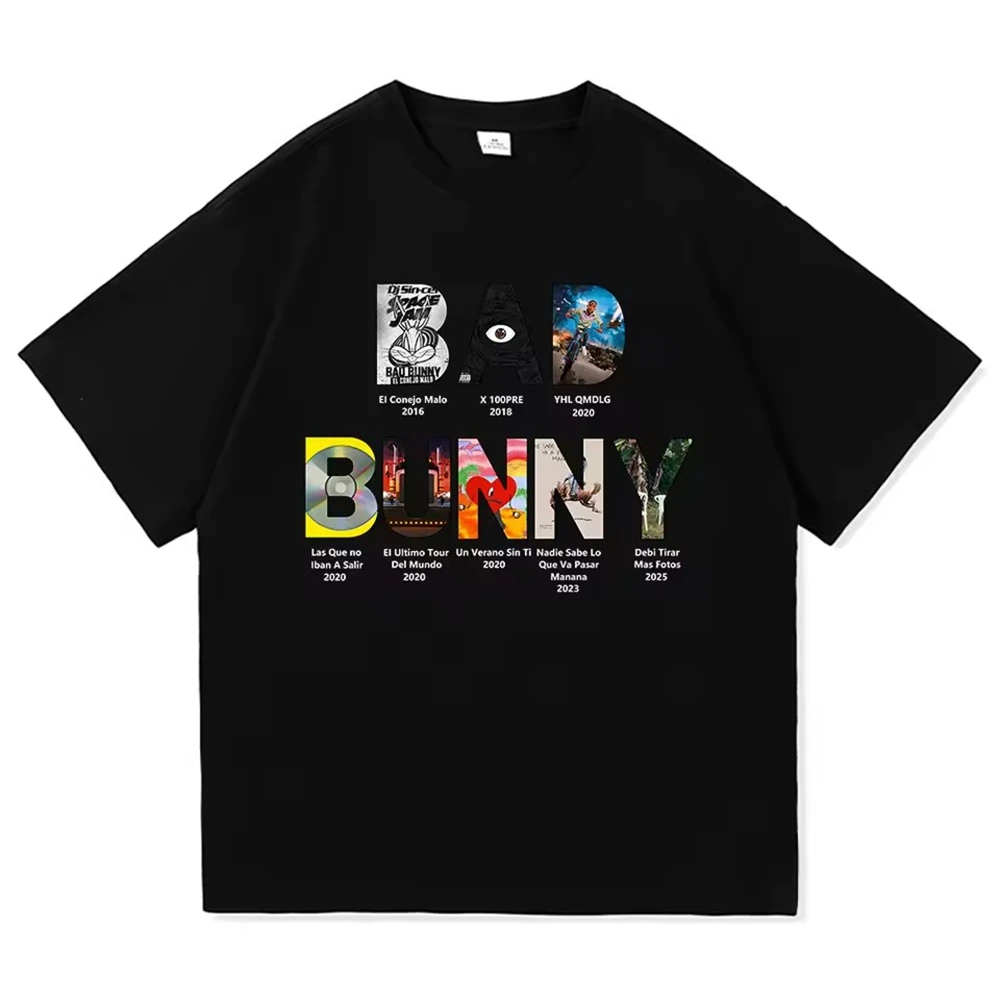 

CX Bad Bunny Women Clothing Tee Shirt Homme Haikyuu New in Top & Tees short sleeve Round Neck Printing Pullover T-Shirt