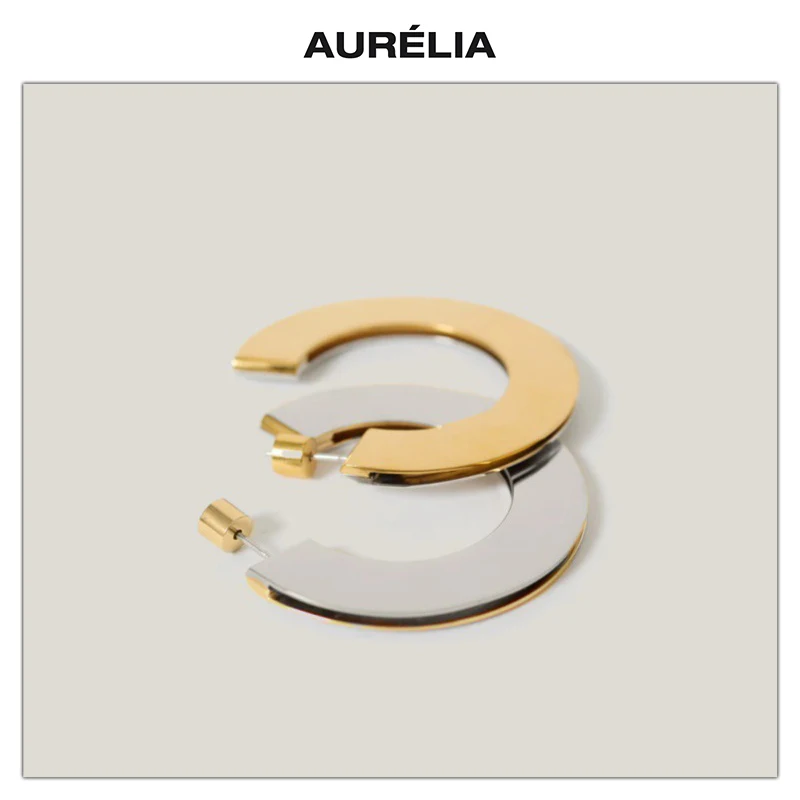 

Europe America Gold Silver C Shaped Earrings Women Charm Designer Jewelry Accessories