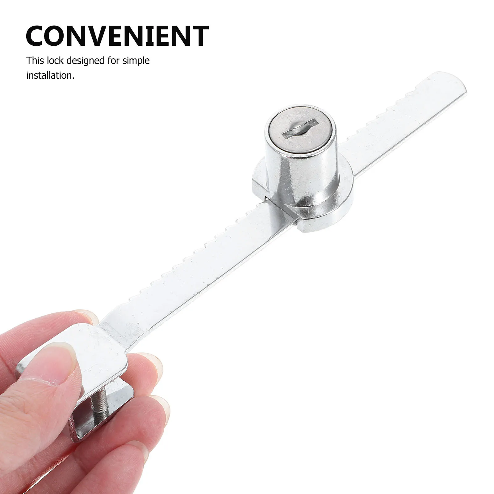 1 Juego de cerradura para congelador de helados, puerta corrediza de vidrio, cerradura de seguridad con trinquete para vitrina, cerraduras para cajón de nevera profunda con llave