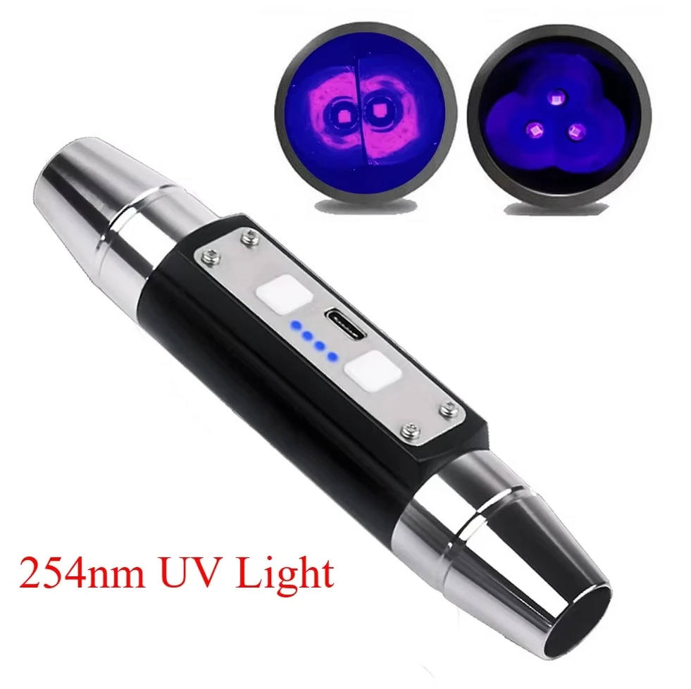 

Longwave & Shortwave UV Lamps 254nm 365nm 395nm Minerals Phosphors Detectors UVA UVC Blacklight LED Flashlight with ZWB3 Filter