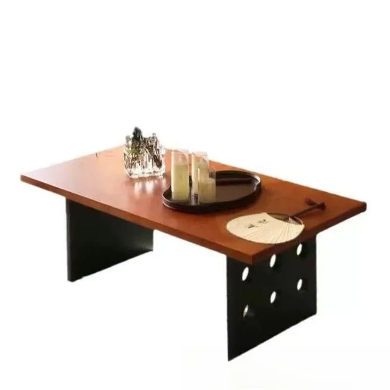 

Nordic style solid wood coffee table medieval edge table modern simple living room home wabi sandy wind Internet celebrity