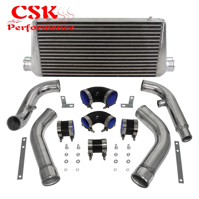 Immagine 5: Intercooler in alluminio nudo con barra e piastra Performance con kit tubo per Nissan 200SX Silvia S13 CA18DE CA18DET 1.8L 1989-1994