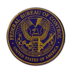 U.S. FBC Enamel Pin Federal Bureau of Control Eagle Logo Badge Jewelry Accessories