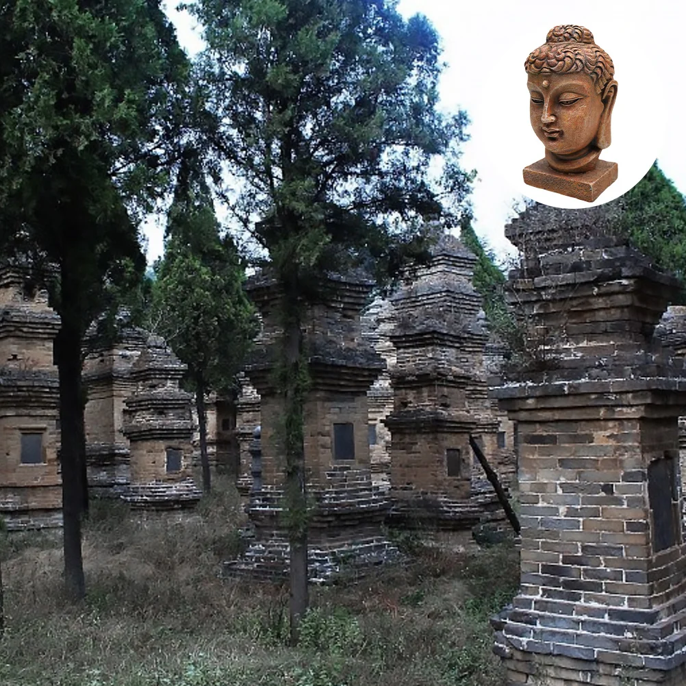 

Buddha Statue Aquarium Decoration Resin Craft for Fish Tank Saltwater Freshwater Safe Ornament with Flat Bottom Steady Stand No