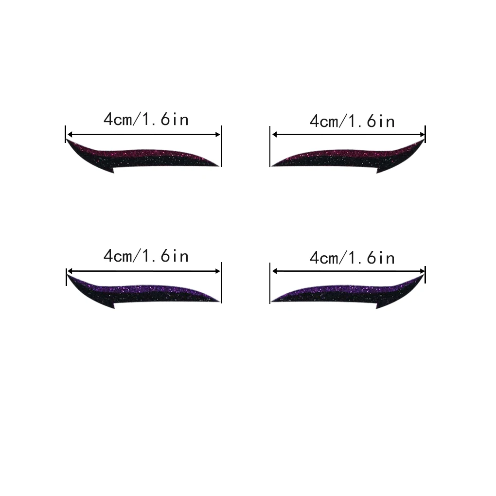 Eyeliner Sticker Reusable Double Eyelid Glitter Line Strip Eye Makeup for Party Cosplay Nightclub  Black