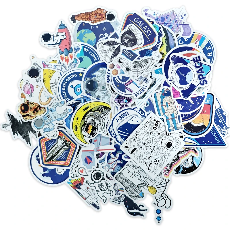 

100 шт. наклеек с астронавтами для декора телефонов, ноутбуков, кружек, дневников, креативные эстетичные стикеры, детские игрушки, подарок