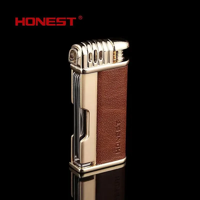 

2025 New Honest Multifunctional Pipe Turbo Windproof Metal Lighter Portable Refillable Gas Butane Lighter Men's Cigarette Gadget