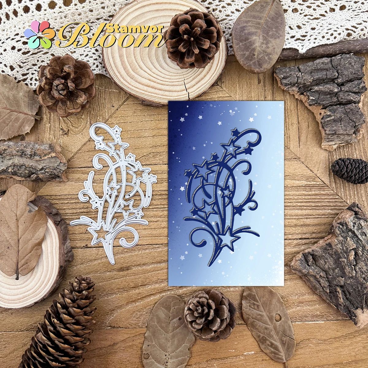 Original schöne Spitze Winter Sterne Grenze Metall Stanzformen Scrapbooking dekorative Prägung