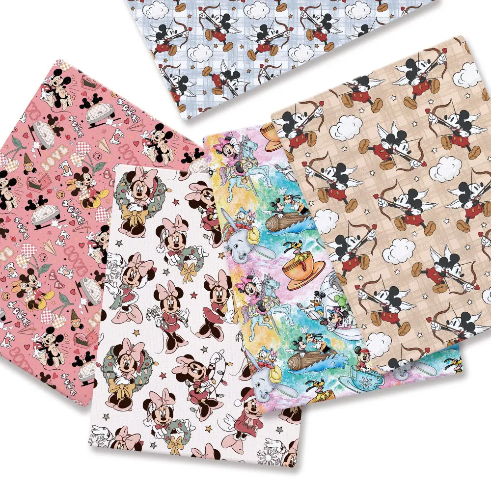 disney fabric 140x50CM Cartoon cotton fabric Patchwork Tissue Kid Home Textile Sewing Doll Dress Curtain Polyester cotton Fabric