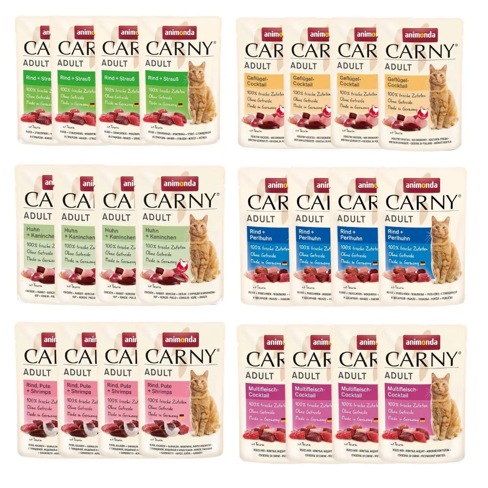 Animonda Carny gato adulto, alimento húmedo, mezcla de sabores, 24x85g