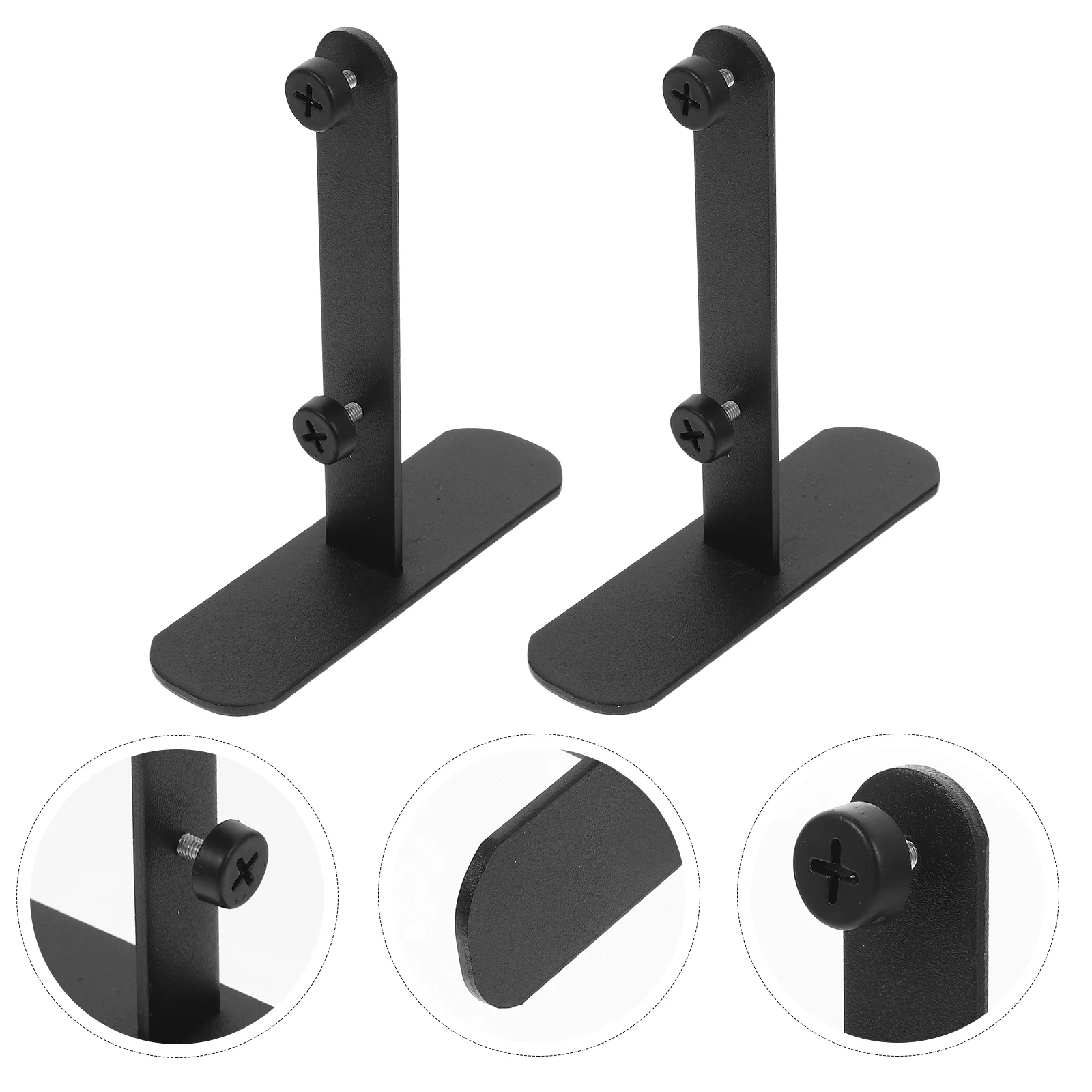 

2 Pcs Perfboard Brackets Pegboard Table Top Stand Desktop Display Stainless Steel Clamp