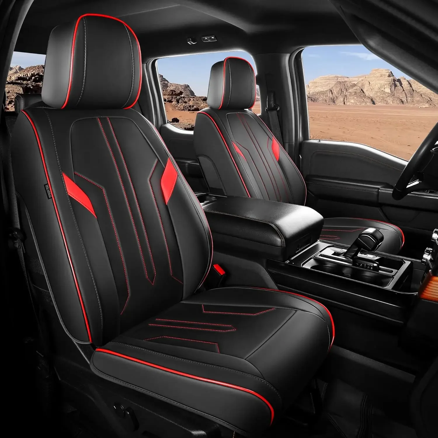 

Чехлы на сиденья для Ford F150 2009-2025, F250 F350 F450 Crew Cab 2017-2025, чехлы на автомобильные сиденья из искусственной кожи, полный комплект, водонепроницаемое сиденье