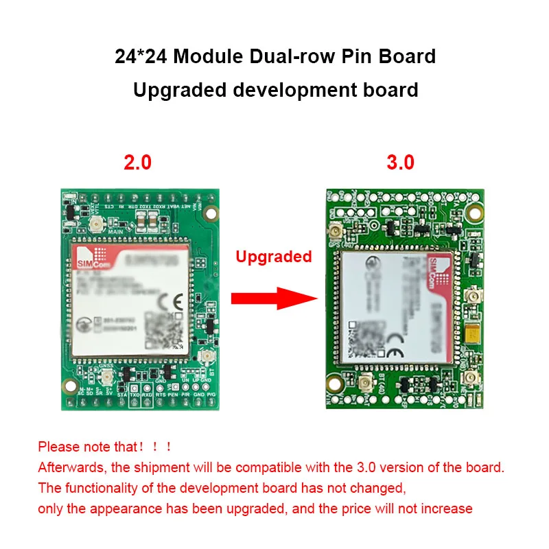 Scheda di sviluppo SIM7070G Modulo NBIOT CATM LPWA Kit breakout banda globale Supporto GSM/NB/CAT-M con antenna FPC e antenna GPS