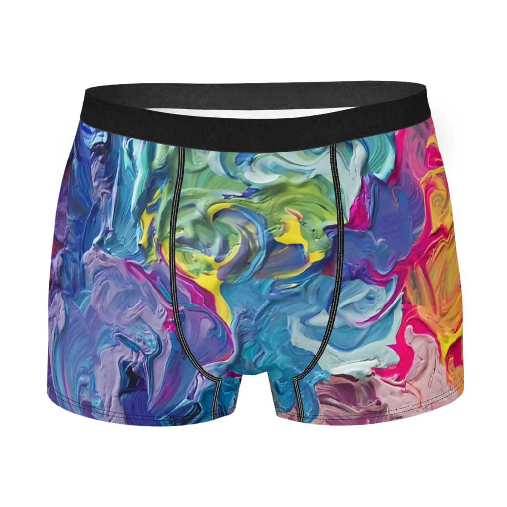 

Rainbow Flow Abstraction Underpants Homme Panties Men's Underwear Print Shorts Boxer Briefs