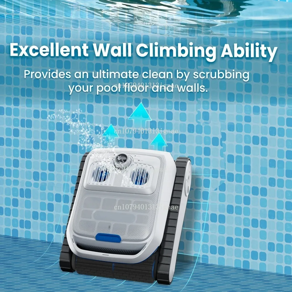 Limpiador de piscinas inalámbrico AI, Robot aspirador subacuático ultrasónico para pared de escalada automática, superficie de agua limpia para natación