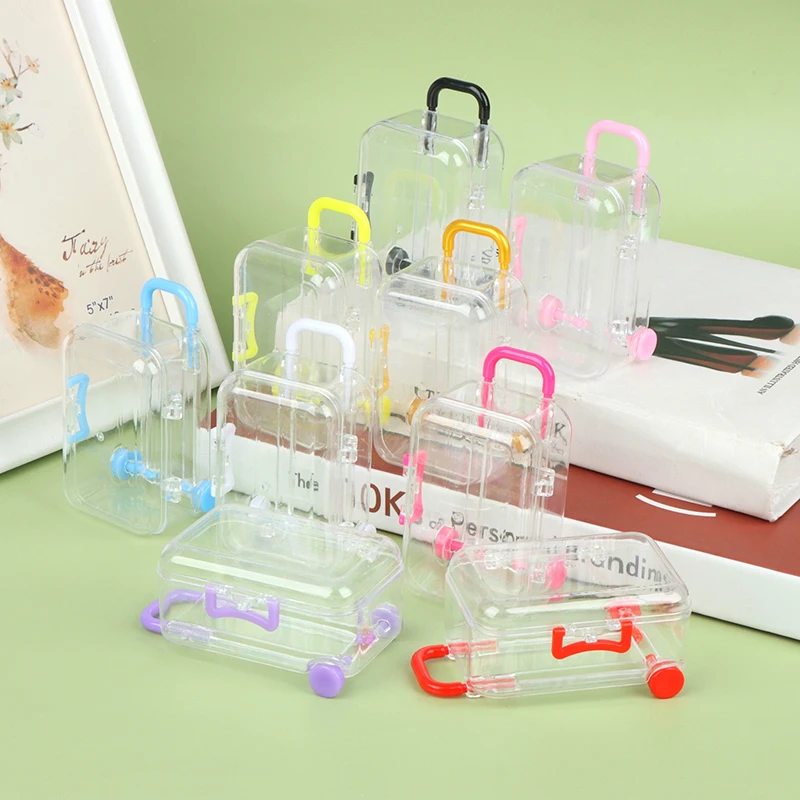 Caja de dulces de 5x7cm para casa de muñecas, Mini maleta, carrito, equipaje, bolso, modelo de decoración, 1 ud.