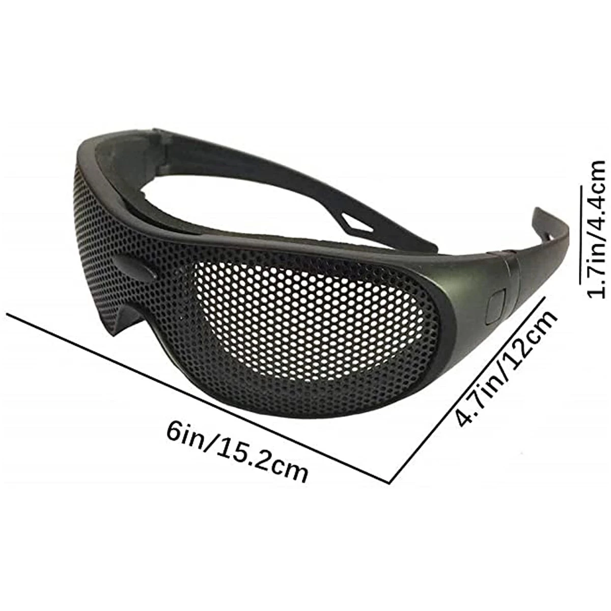 Impact Resistant Glasses Safety Goggles Impact Resistant Iron Mesh Pattern UV400 for Military Fans CS Outdoor Game Safety