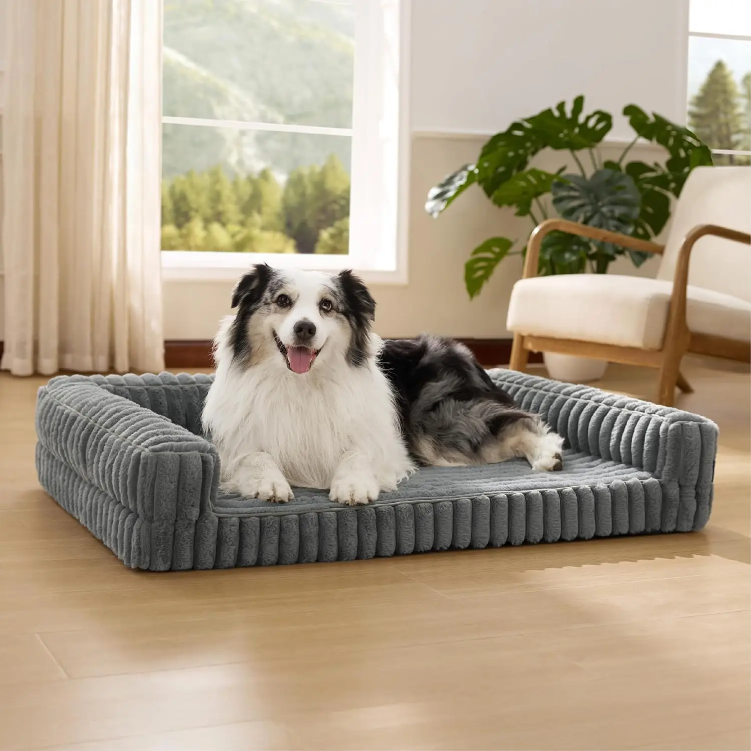 

Orthopedic Dog Beds for Extra Large Dogs, Waterproof Memory Foam XL Pet Bed with Sides, Non-Slip and Egg-Crate Foam Big Dog