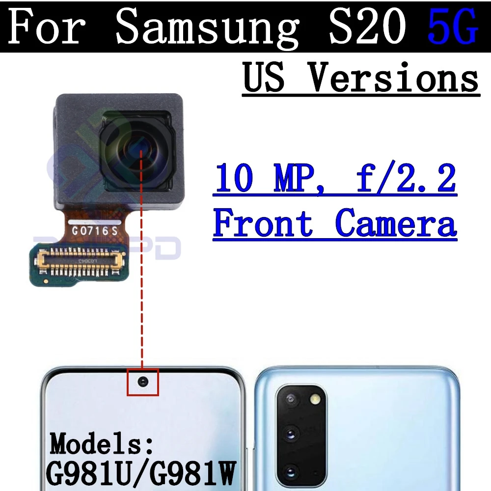 Back Camera Cover Lens For Samsung Galaxy S20 5G G980 G981 Ultrawide + Wide + Main Front Rear Camera Module Flex Parts