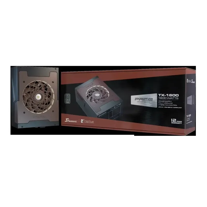 Hot Sale Cutting Edge Seasonic PRIME TX-1600 Noctua Titanium 1600W 80PLUS Titanium ATX Power Supply Stock PC Gaming Desktop