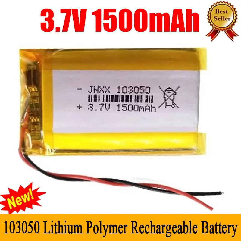 SUYIJIA 3.7V 1500mAh Lipo Rechargeable Battery 103050 Lithium Polymer Cells for Speaker PAD GPS DVD Recorder Camera Mobile Phone