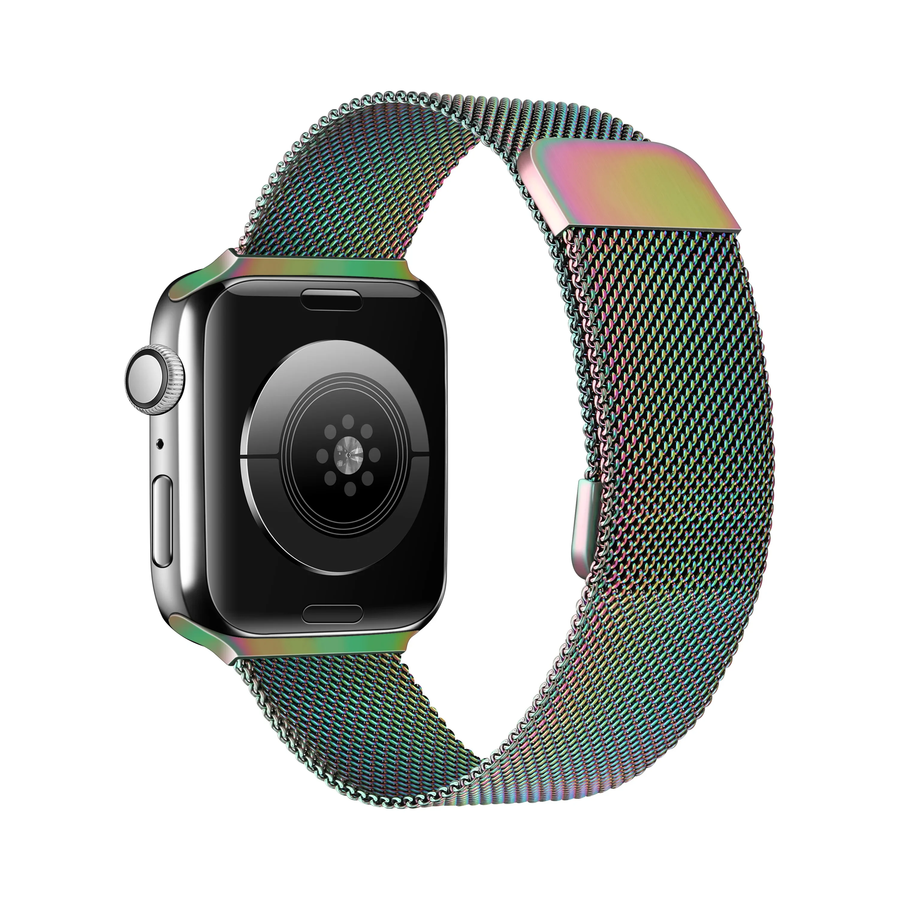 Correa Milanesa para Apple Watch Ultra/2, banda magnética de Metal de doble sección de 49mm, 9, 8, 7, 45mm, 41mm, 6, 5, 4, SE, 44mm, 40mm, 10, 46mm, 42mm