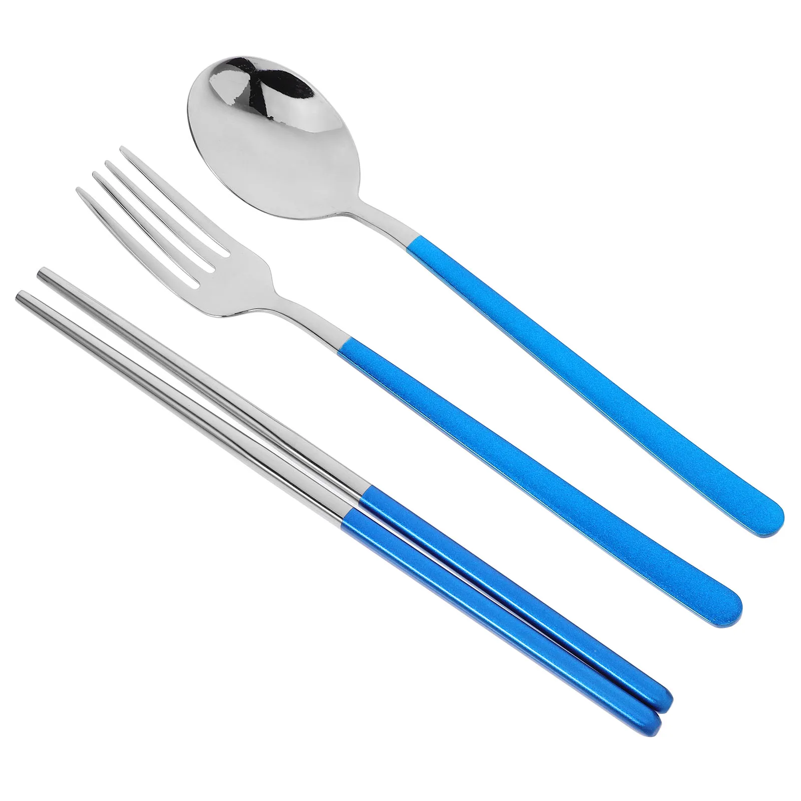 

Portable Cutlery Set Stainless Steel Chopstick Spoon Fork Camping Travel Reusable Utensils Silverware Case Kitchen Bar