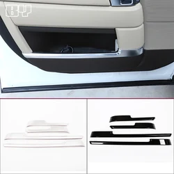 Car Interior Door Decor Strips Trim For Land Rover Range Rover Vogue L405 2013 2014 2015 2016 2017 ABS Silver Accessories