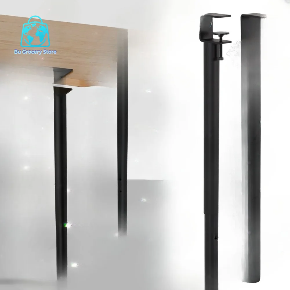 Adjustable Metal Telescopic Desk Legs, Clamp‑Mounted Wrought Iron Stand for Computer Desk and Bar Table