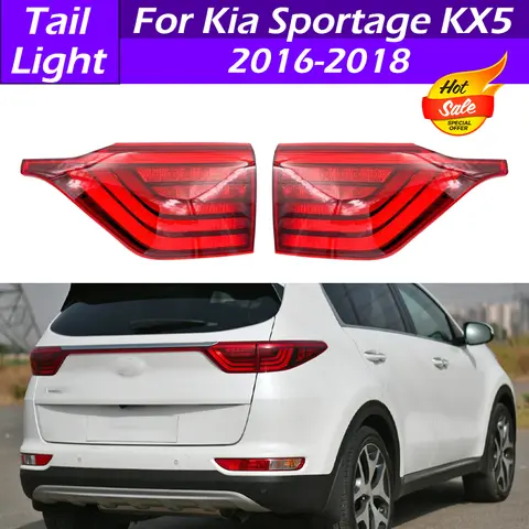 기아 스포티지 KX5 2016 2017용 LED 테일램프, 자동차 후미등, 주행등, 경고등, 방향지시등 어셈블리