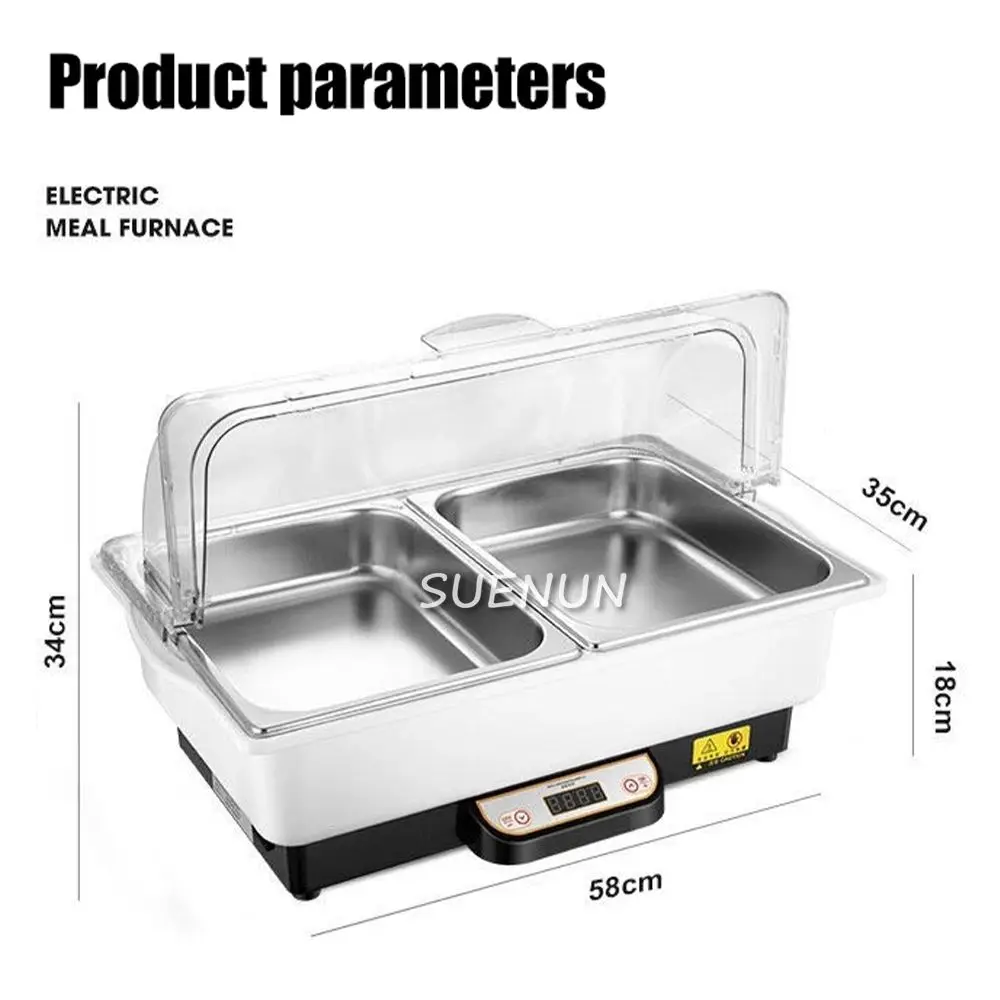 Buffet holding furnace Electric buffet Electric heating Stainless steel food display rack Hotel PC cover Buffet holding furnace