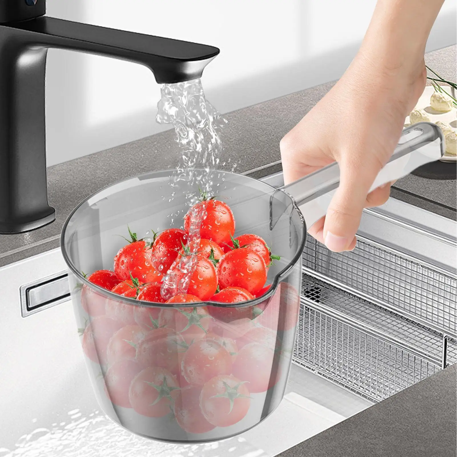 Water Scoop Sturdy Bath Pitcher Water Dipper Bathing Mug Strong Long Handle Bath Mugs For Bathroom Water Ladle For Bath Kitchen