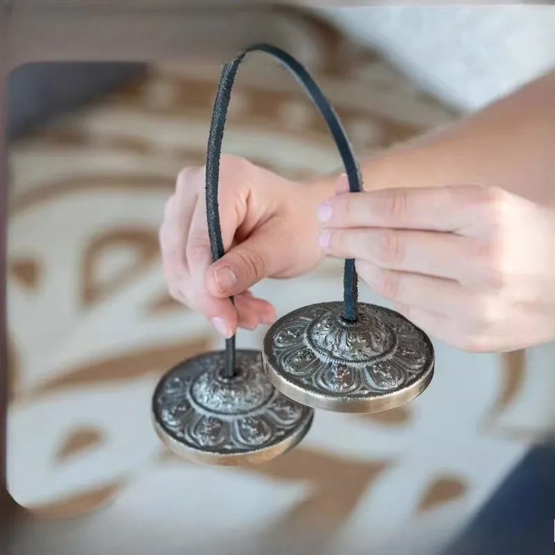 

Медные колокольчики для йоги, тибетские колокольчики для медитации, музыкальная терапия, скульптурный колокольчик, музыкальный инструмент с колокольчиком