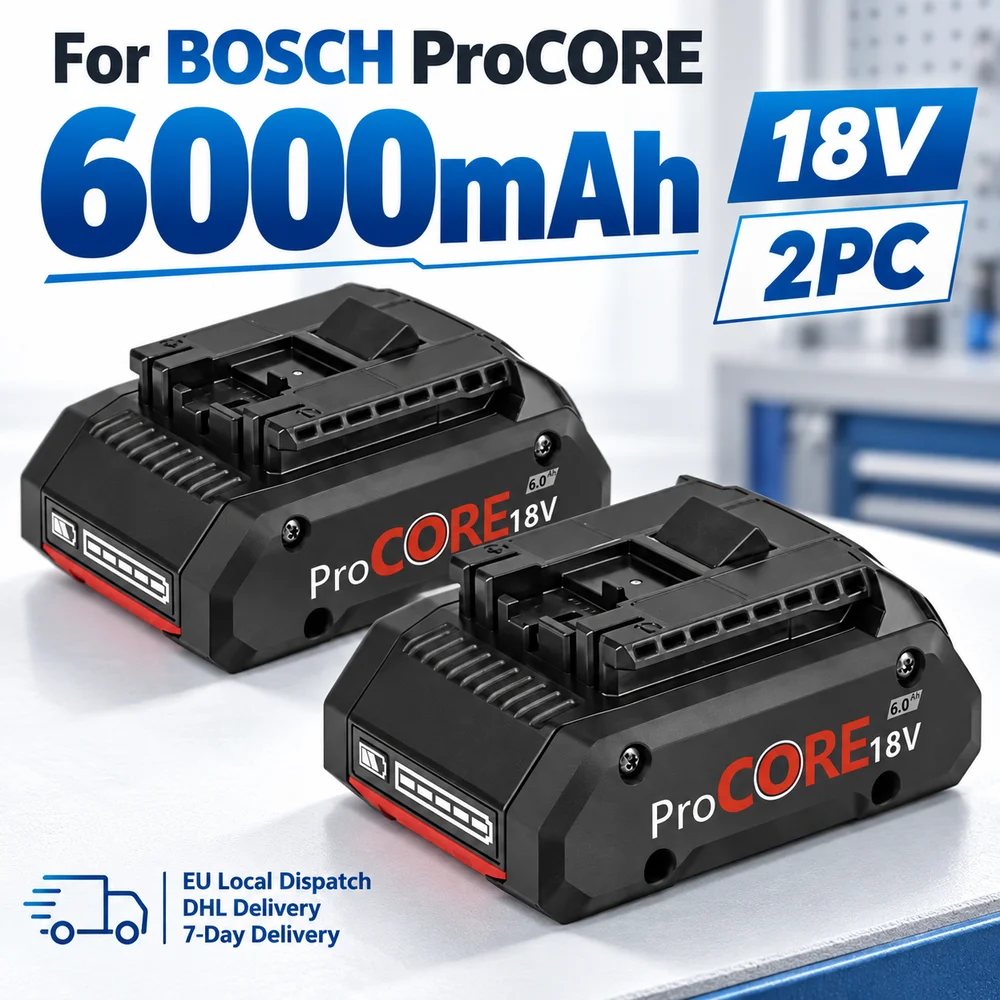 Batteria di ricambio per utensili elettrici 18V 6000mAh / 10000mAh, opzioni 21700 1PC-4PC, opzioni caricabatterie, modello GB-PT-18V-6000MAH100-21700, per BOSCH ProCORE