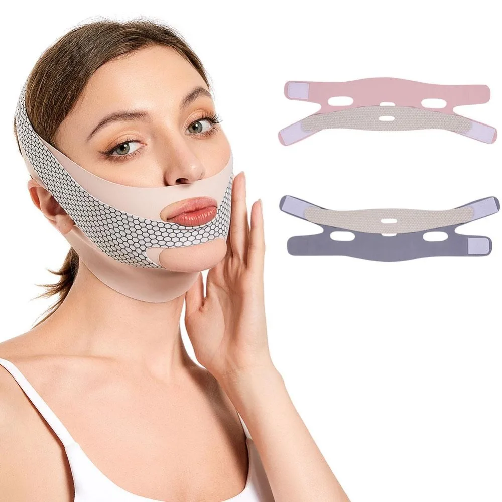 Solid V Shaper Cheek Slimming Mask Sculpting V Line Face Slimming สายคล้องคอต่อต้านริ้วรอย Face Lifting Mask ผู้หญิง