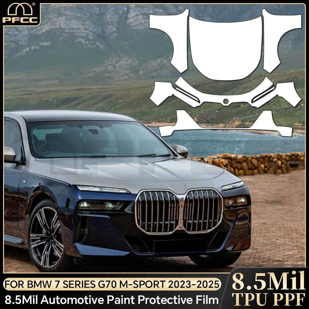 

For BMW 7 Series G70 M Sport 2023 PPF TPU Pre-cut Paint Protection Film Anti-Scratch Invisible Clear Resistant Car Wrap Film