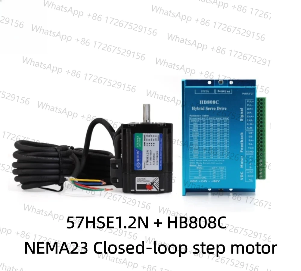 NEW  23 Closed Loop Stepper Motor DSP Easy Servo 1.2 Nm/170 oz.in 1000 Line Encoder Step Motor 24-80VDC Steping Driver Kits