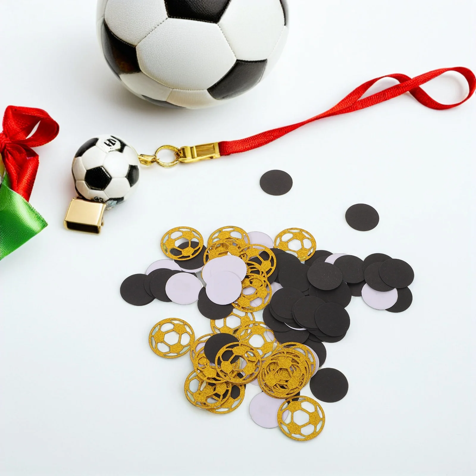 

400Pcs Football Confetti Soccer Themed Party Decorations Colorful Confetti for Birthday Football Sports Events Party Decoration