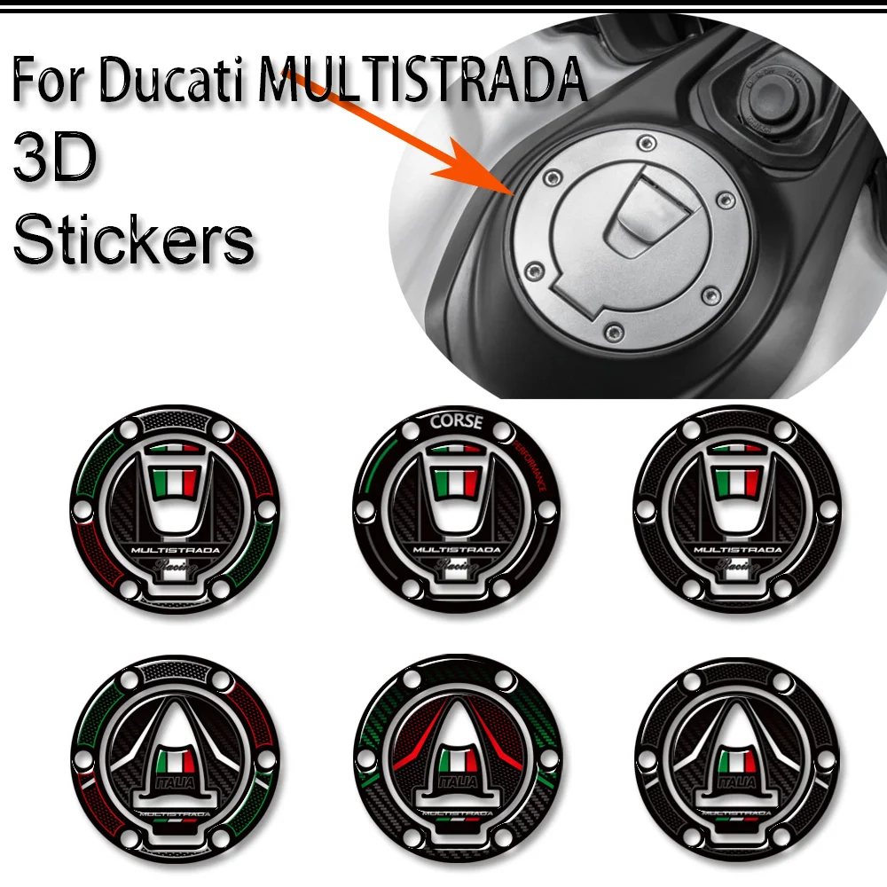 

For Ducati MULTISTRADA 950 1000 1100 1200 1260 V2 V4 Protector Tank Pad Gas Fuel Oil Cap Fairing Fender Stickers Decals