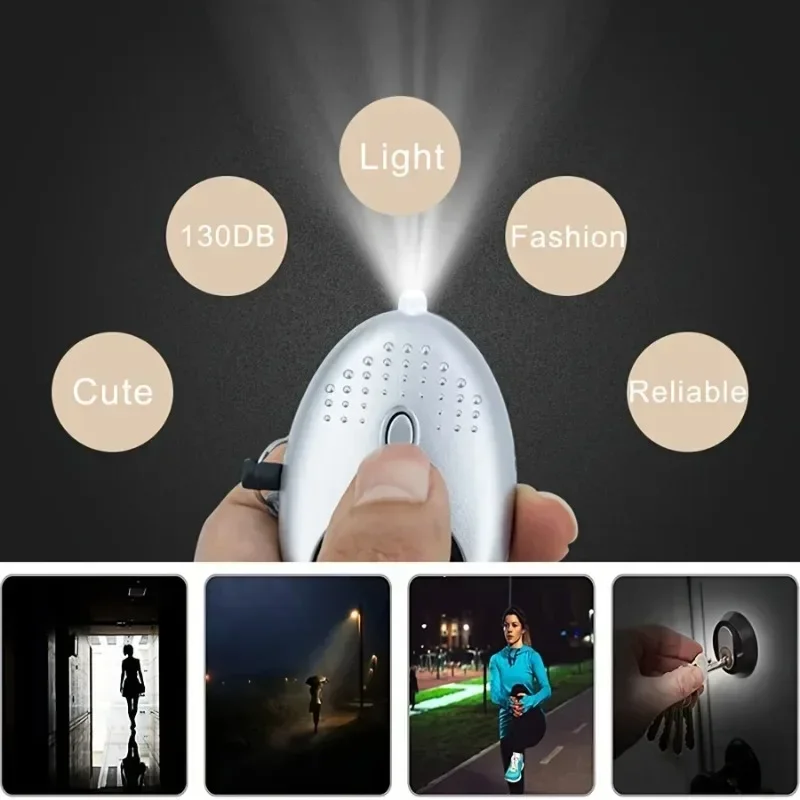 Self Defense Keychain for Women - Personal Safety Alarm with LED Light & Emergency Whistle | Protective Security Accessories