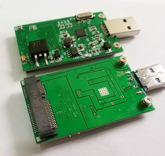 MSATA SSD Solid-state Drive Card Reader Adapter Card MSATA to USB 3.0 ASM1153E Chip