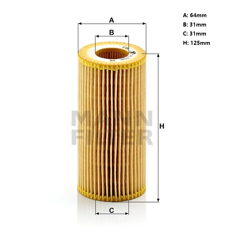 MANNFILTER HU719/6x Oil Filter Fits VW Eos Jetta Passat B6 New Beetle Golf AUDI A3 A4 B6 8ED 8EC TT 06D115466 06D115562