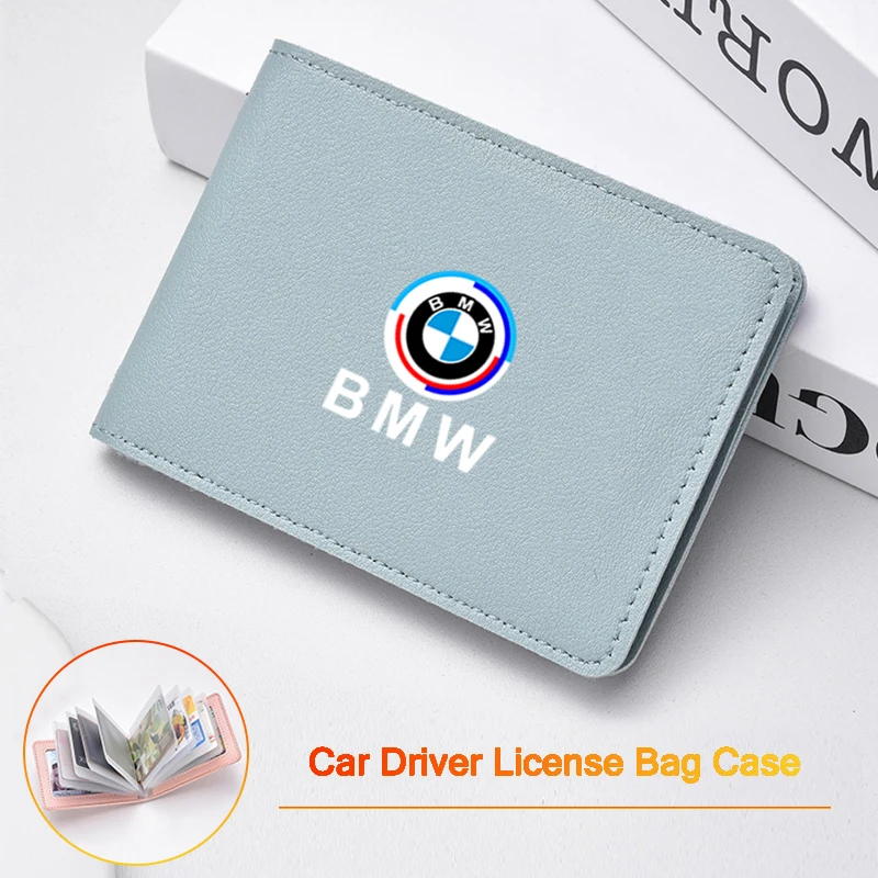 Leisure Car Driver License Bag ID Card Case Leather Cover For BMW 50th Anniversary 1 3 5 7 series E83 F16 E70 Auto Accessories