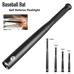 T6 Flashlight Baseball Bat Self-defense Flashlight Waterproof Super Bright Aluminum Alloy Flashlight Emergency Outdoor Lighting