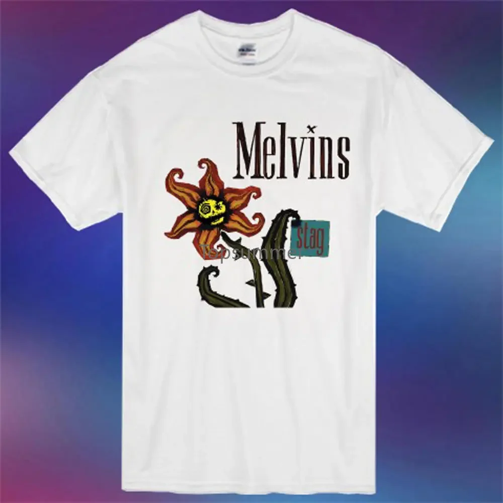 New The Melvins Stag Rock Band Album Cover Logo Men'S White T-Shirt Size S-3Xl Short Sleeves New Fashion T Shirt Men Clothing